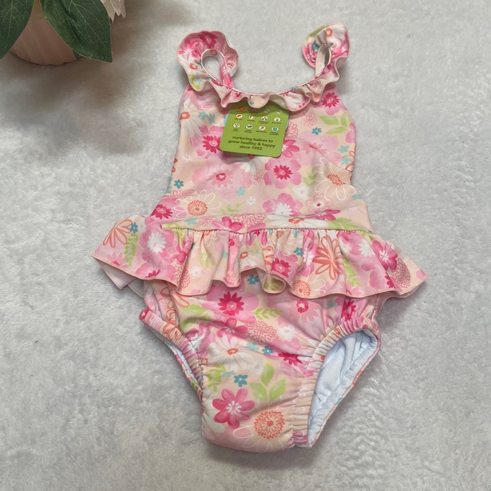 NWT Green Sprouts Size 6M Diaper Swimsuit